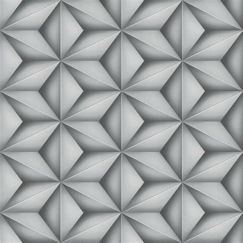Modern Grey 3d Geometric Patterned Wallpaper A2 139p56 Decor City