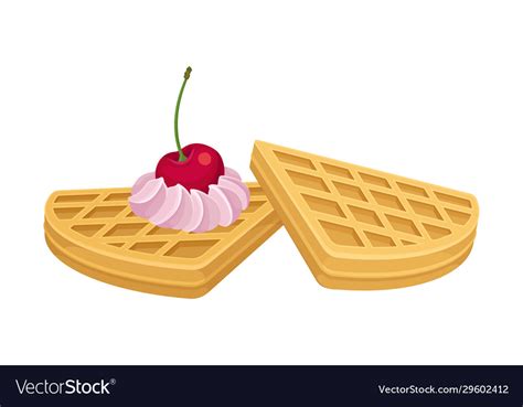Heart Shaped Waffles With Textured Surface Vector Image