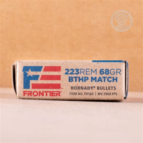 500 Rounds Of Hornady Frontier 68 Grain Bthp Match 223 Rem Ammo With