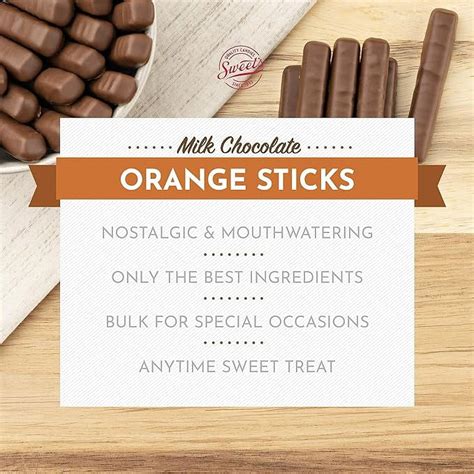 Sweets Milk Chocolate Orange Sticks Box 105 Oz Best Deals And Price