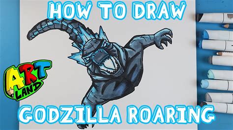 How To Draw Godzilla Roaring Youtube