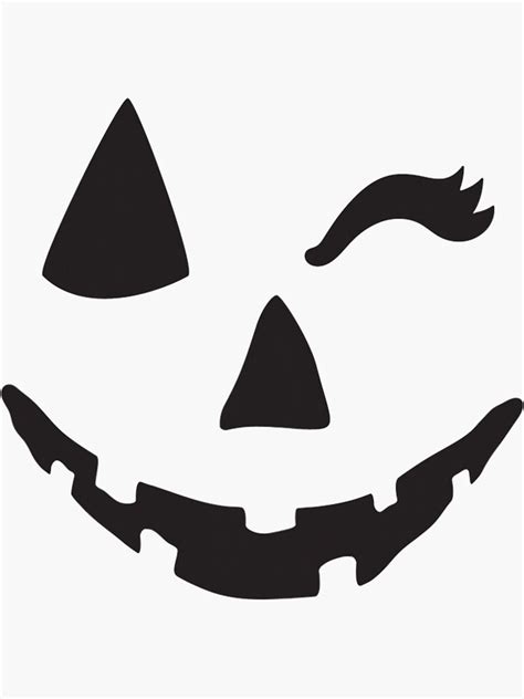 Womens Winking Jack Olantern Pumpkin Halloween Costume Sticker For