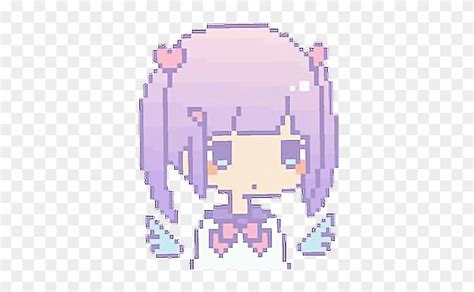 Cute Kawaii Girl Pixel Art Grid