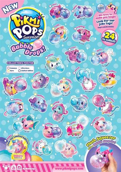 Pikmi Pops Bubble Drops Series 4 Collector Guide List Checklist Insert