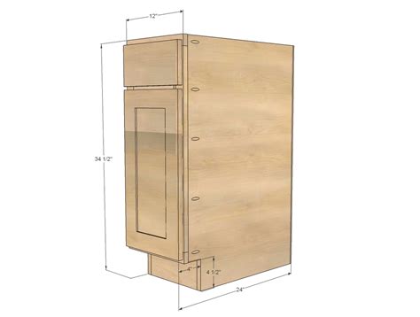 Cabinets provide a functional and fashionable way to store food, dinnerware, equipment, and other cooking using a tape measure, determine the height of each cabinet from base to tip and the depth of each cabinet from front to rear. 12" Base Cabinet Door/Drawer Combo (Momplex White Kitchen ...
