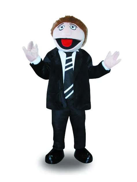 Hot Sale Professional Mascot Costume Adult Size Fancy Dress Black Suit