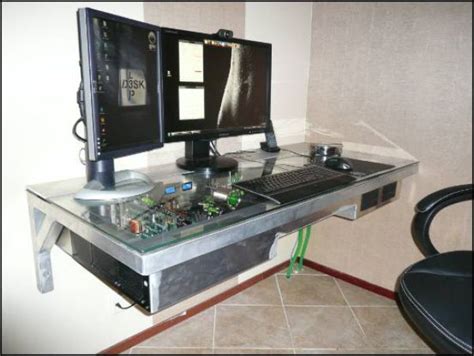 You can create the desk to be used for a corner desk, closet desk, or any size of a desk that fits into your home office. Incredible Custom Built Computer Desk Mod (68 pics ...