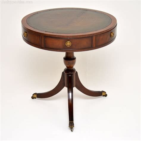 Regency Style Mahogany And Leather Drum Table Antiques Atlas