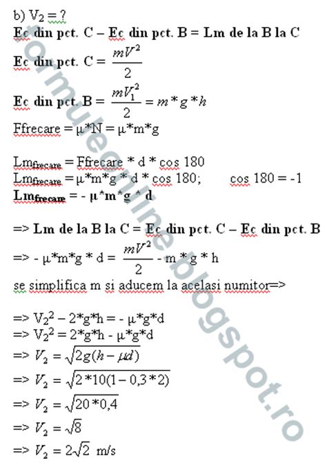 Fizica Clasa 9 Problema Rezolvata 7 Formuleonline