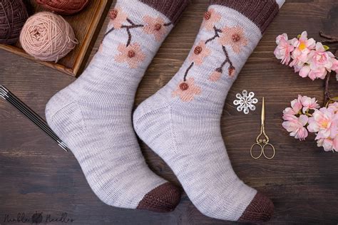 Cherry Blossom Socks Knitting Pattern Fair Isle And Intarsia Options Free
