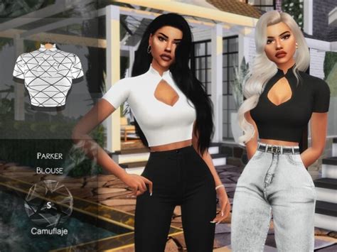 Parker Blouse By Camuflaje At Tsr Sims 4 Updates