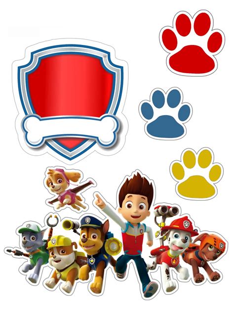 The set includes a cake topper, 2 paw patrol edible images (the name in the shield and the number), paw patrol printed look out tower topper. Free Paw Patrol PARTY