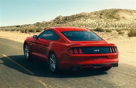 2015 Ford 50th Anniversary Mustang Gt In Red Side And Rear View