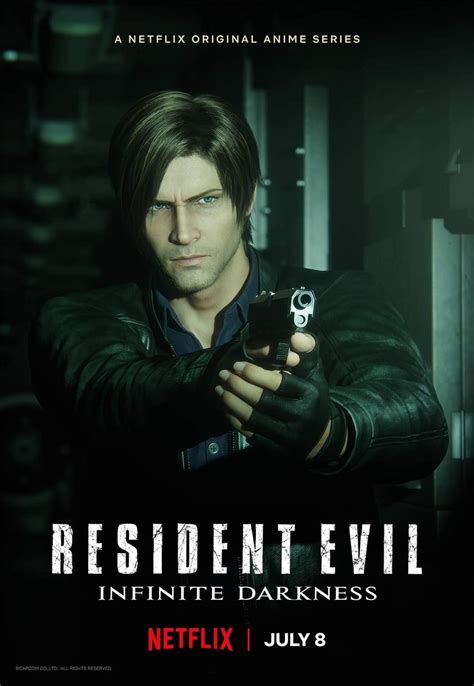 resident evil infinite darkness nick apostolides leon kennedy tv show poster lost posters