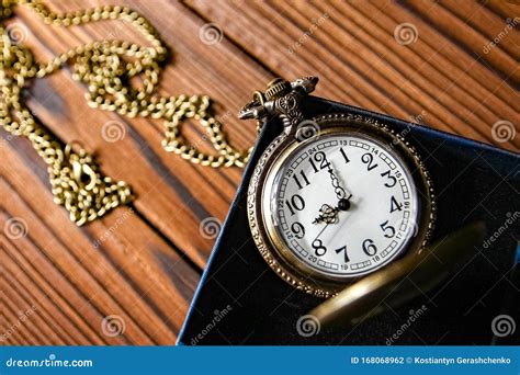 A Pocket Watch With Book Background Stock Photo Image Of Memory