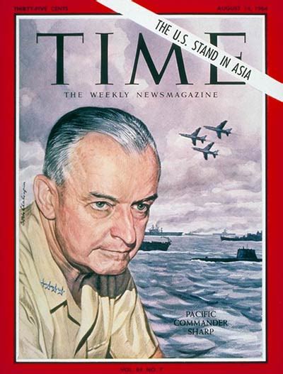 Time Magazine Cover Admiral Sharp Jr Aug 14 1964 Admirals