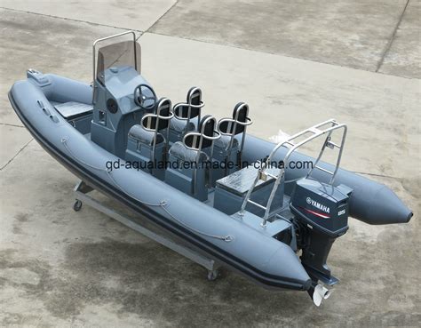 China Aqualand Ft M Rib Coach Boat Rigid Inflatable Diving Boat Rescue Patrol Rib T