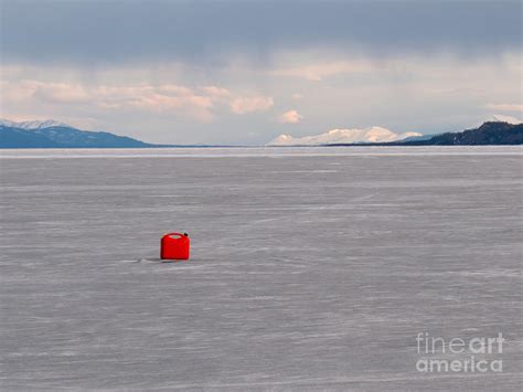 Red Jerrycan Lost On Frozen Lake Laberge Yukon T Photograph By Stephan