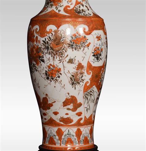 Antiques Atlas Chinese Export Porcelain Orange Ground Vases Lamps