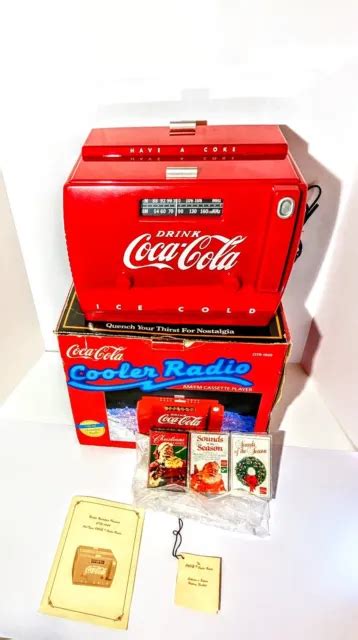 rare coca cola cooler 1988 randix radio am fm cassette player w 3 original tapes 54 21 picclick