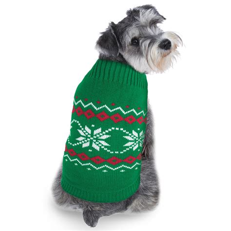 Adorable Snowflake Knit Dog Sweater Collections Etc