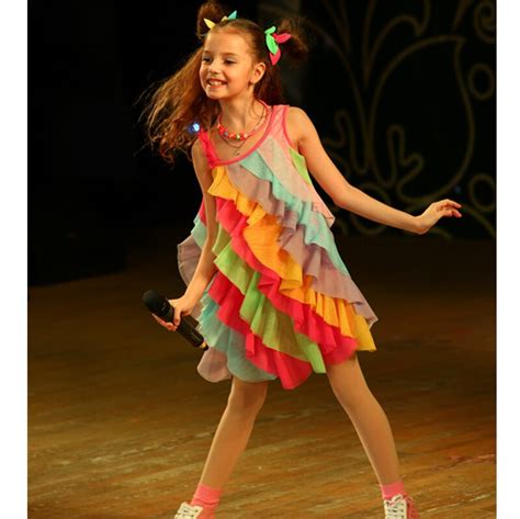 2017 Girls Dresses Princess Dress For Girls Rainbow Lace Dress