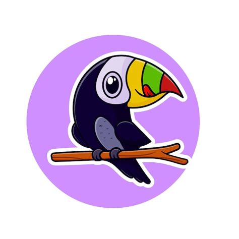 Premium Vector Cute Toucan Vector Cartoon Illustration