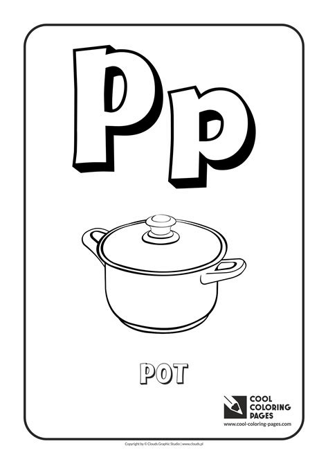 Cool Coloring Pages Letter P - Coloring Alphabet - Cool Coloring Pages
