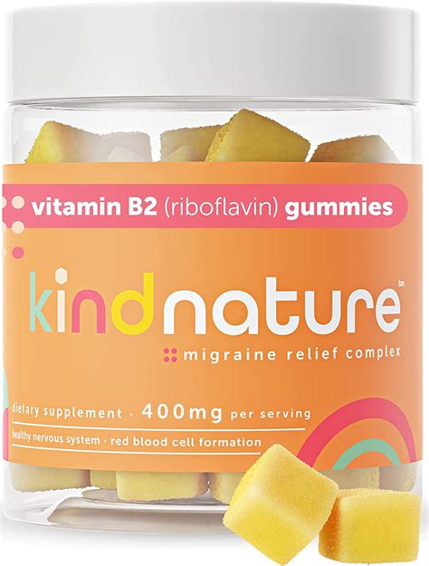Buy Kind Nature Vitamin B2 Gummies Riboflavin 400mg Supplement 400mg Riboflavin Gummies For