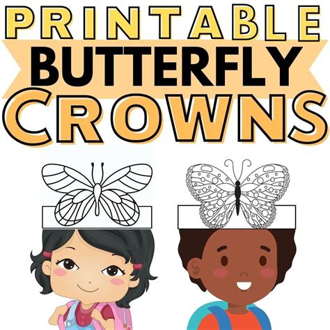 Printable Butterfly Crown Life Cycle Of Butterflies Craft