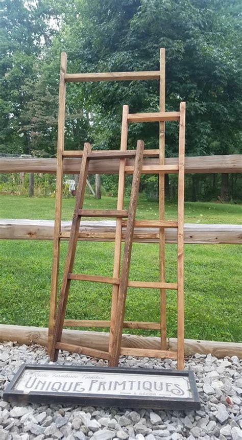 Rustic Wood Ladder Home Decor Custom Sizes Colors Jewelry Etsy