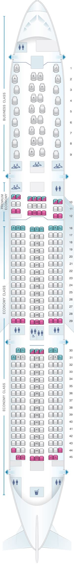 Business, premium economy and economy. Seat Map Air France Airbus A350 900 | SeatMaestro