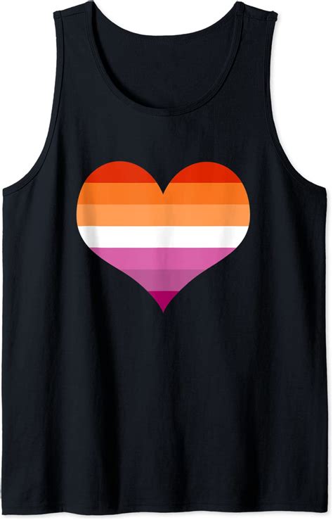 Lesbian Pride Heart Flag Tank Top Uk Fashion