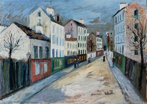 A Street In A Suburb Of Paris Maurice Utrillo
