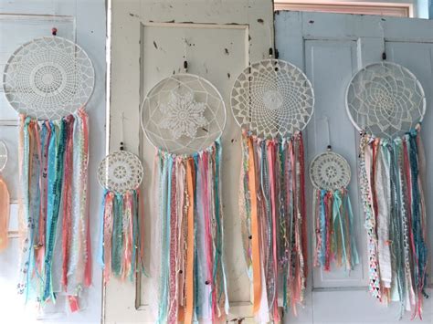 Dream Catcher One Boho Style Coral And Aqua Dreamcatcher Baby Etsy