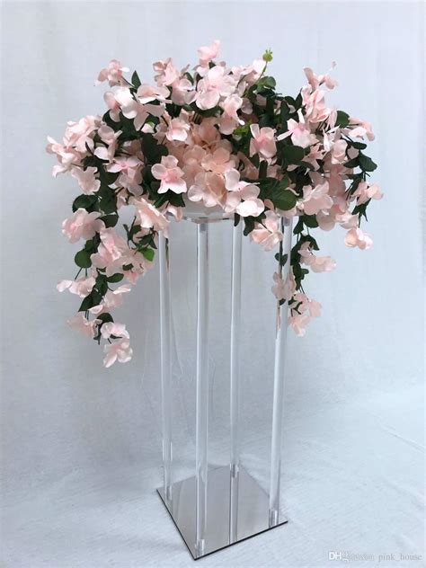 2020 New Acrylic Flower Stand Crystal Flower Vase Centerpieces For