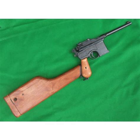 Mauser C96 Broomhandled Machine Pistol By Denix Relics Replica Weapons