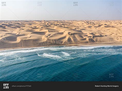 Namib Desert At The Edge Of The Atlantic Ocean Namibia Africa Stock
