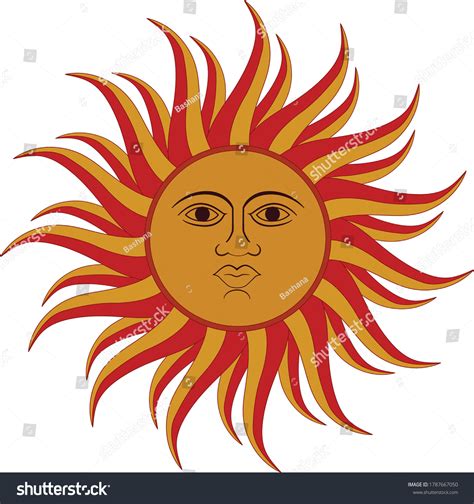 Ancient Sri Lankan Sun Art Stock Vector Royalty Free 1787667050