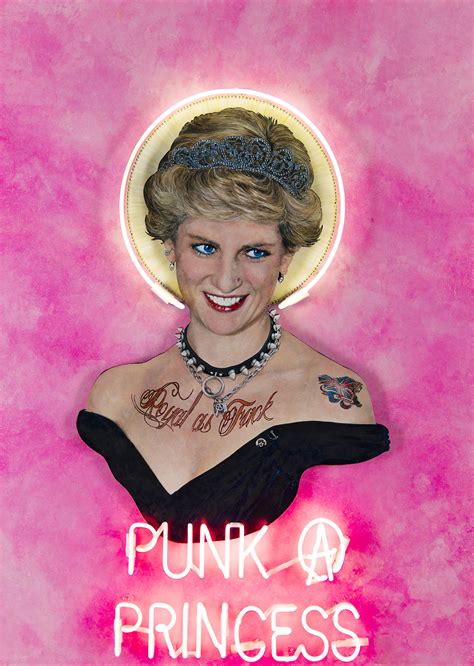 punk princess illuminati neon castle fine art