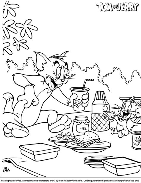 Tom And Jerry Coloring Picture Coloring Home