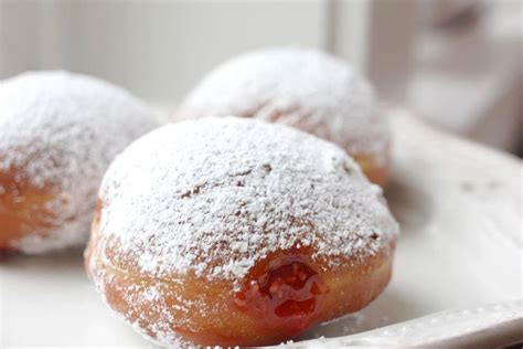 Raspberry Jelly Filled Doughnuts