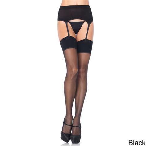 Shop Leg Avenue Women S Spandex Garter Belt And Stocking Set Free Shipping On Orders Over