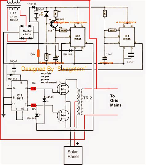 Home/solar circuit diagrams/solar panel schematic circuit diagram. Homemade 100VA to 1000VA Grid-tie Inverter Circuit ...