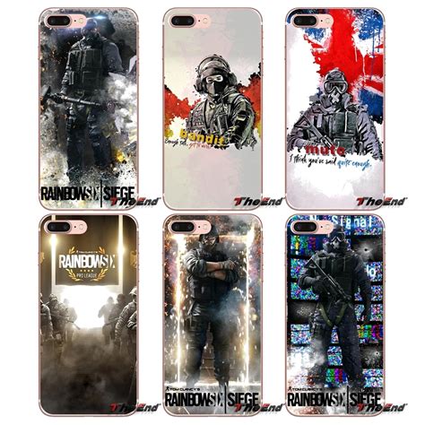 Silicone Shell Case Game Rainbow Six Siege For Iphone Xs Max Xr X 4 4s