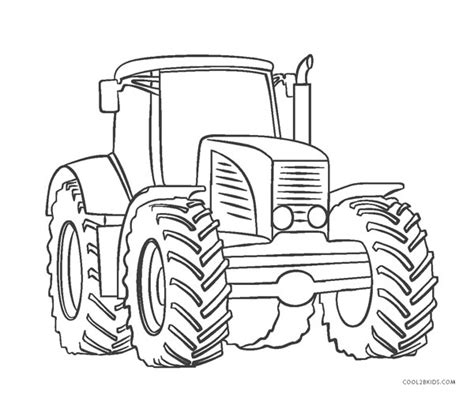 Easy John Deere Tractor Coloring Pages