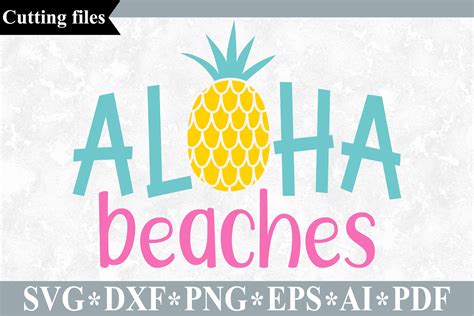 Aloha Beaches SVG Cut File Summer SVG Beach SVG 278791 SVGs