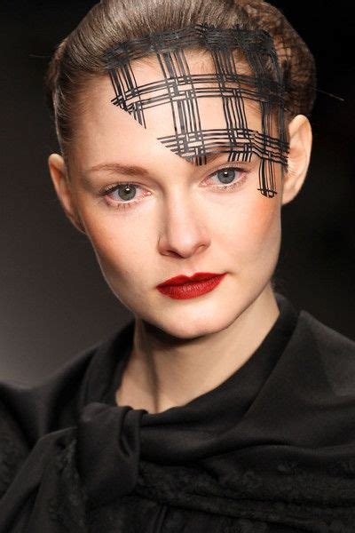 Red Lips And Graphic Line On Corrie Nielsen London Fashion Red Lips