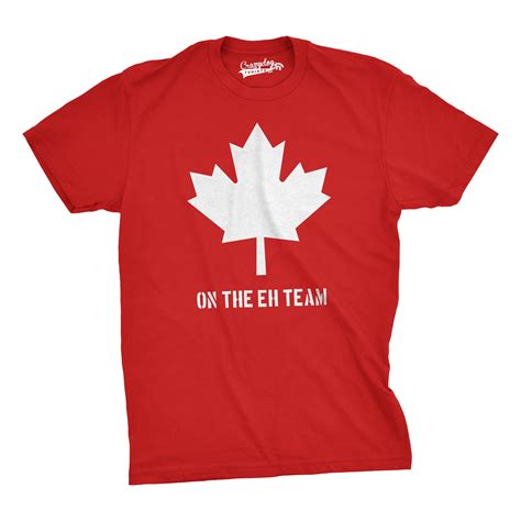 Mens On The Eh Team Canada T Shirt Funny Novelty Sarcasm Canadian T