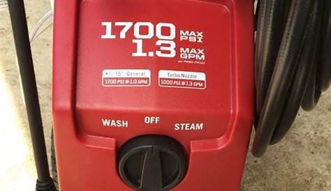 craftsman 1700 psi pressure washer manual